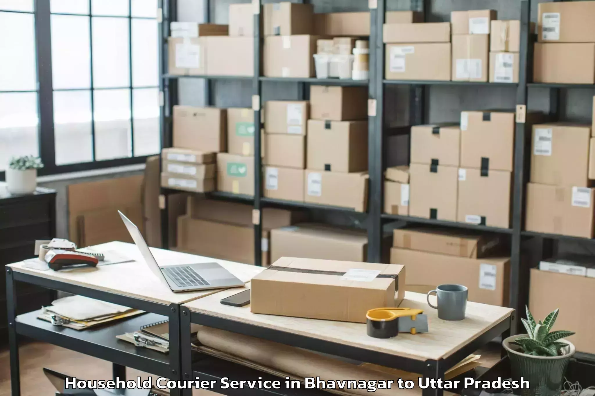 Reliable Bhavnagar to Phoenix United Mall Bareily Household Courier